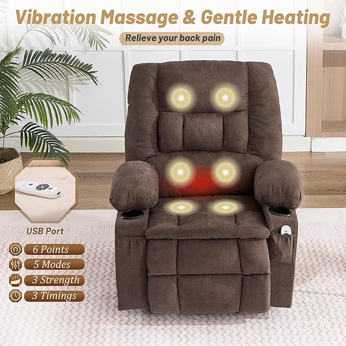 Oversized Swivel Rocker Recliner Chair