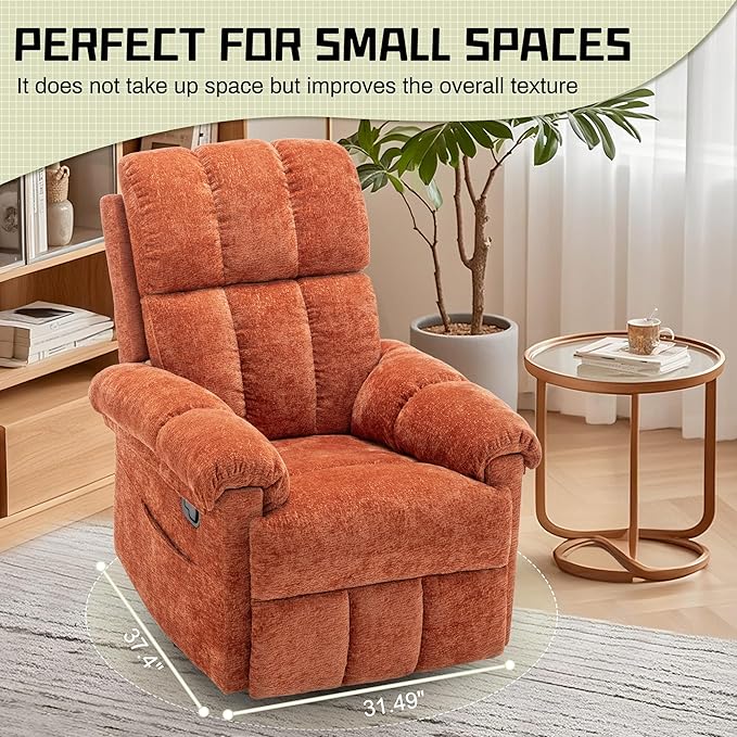Korser Recliner Chair, Swivel Rocker Recliner Chair