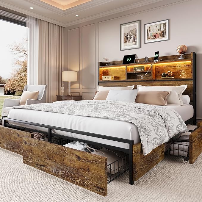 LARMACE King Size Bed Frame