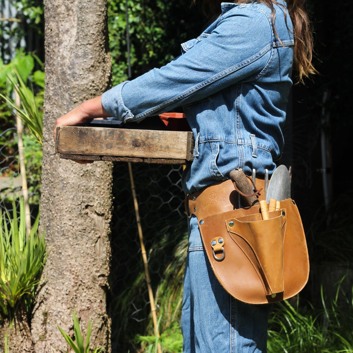 Leather Garden Tool Belt - Gardening gifts for women- Utility belt - Garden Tools Organizer Holster Pouch -Gift for Gardeners and Florists