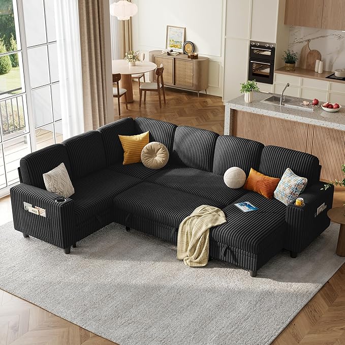 LINSY HOME Sectional Sleeper Sofa