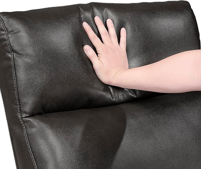 Lexicon Manual Reclining Loveseat, Faux Leather Loveseat Recliner, Wall Hugger