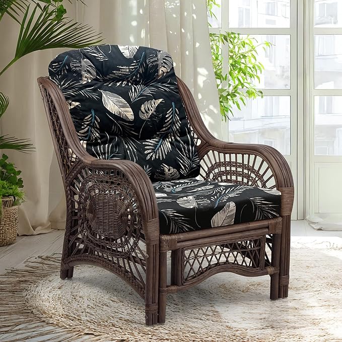 Malibu Lounge Living Accent Armchair Natural Rattan Wicker Handmade Design