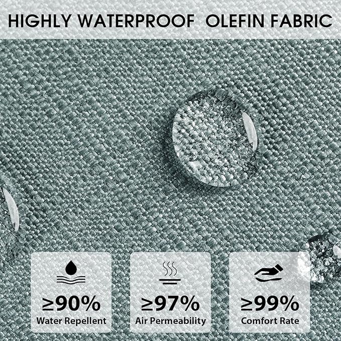 Rocking Chair Cushions with Pillow, Waterproof and Fade-Resistant Thicken