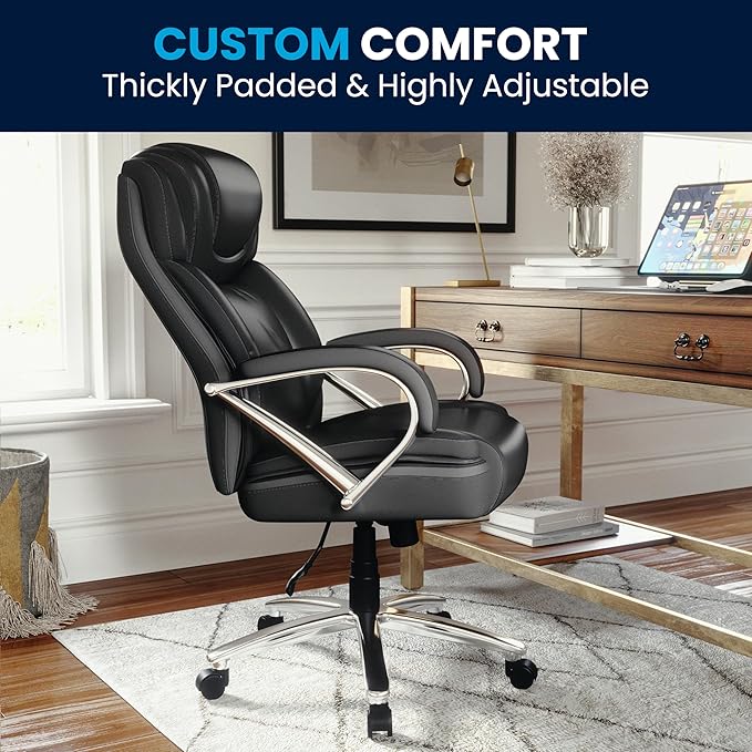 Flash Furniture HERCULES Series Big & Tall 500 lb. Rated Black LeatherSoft
