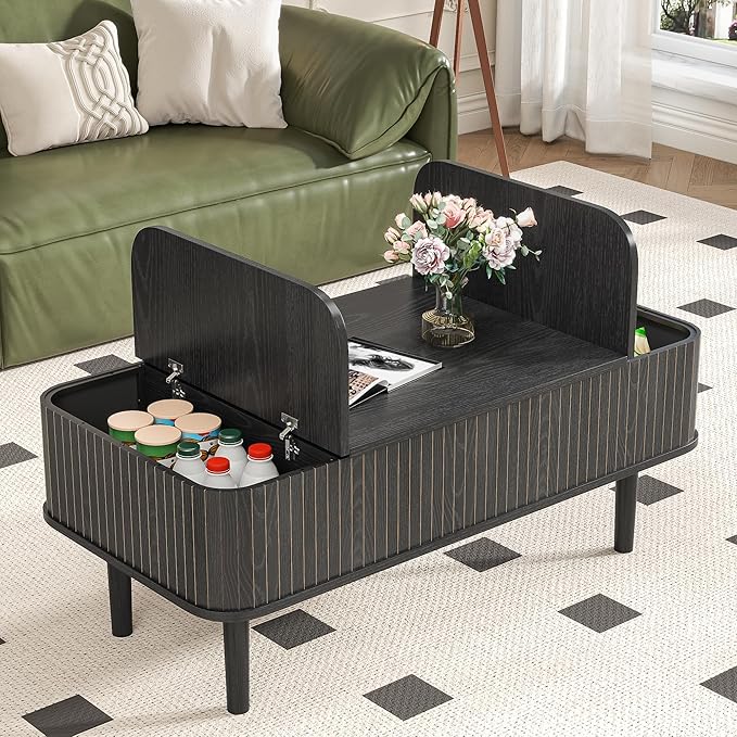 Fluted Lift Top Coffee Table