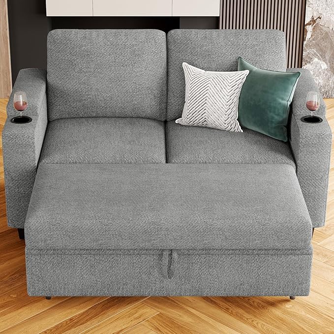 Belffin Chenille Sectional Sleeper Sofa