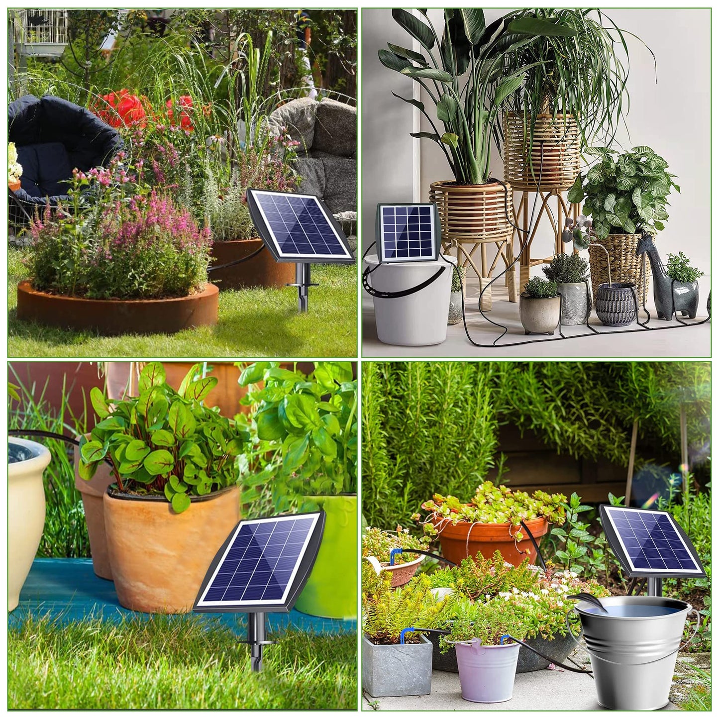 Solar Drip Irrigation Kit Accessories, 49 FT Tubing, Drip Irrigation Extra Accessories Kit,15 tee Fittings and 15 drippers for Balcony Patio & Garden