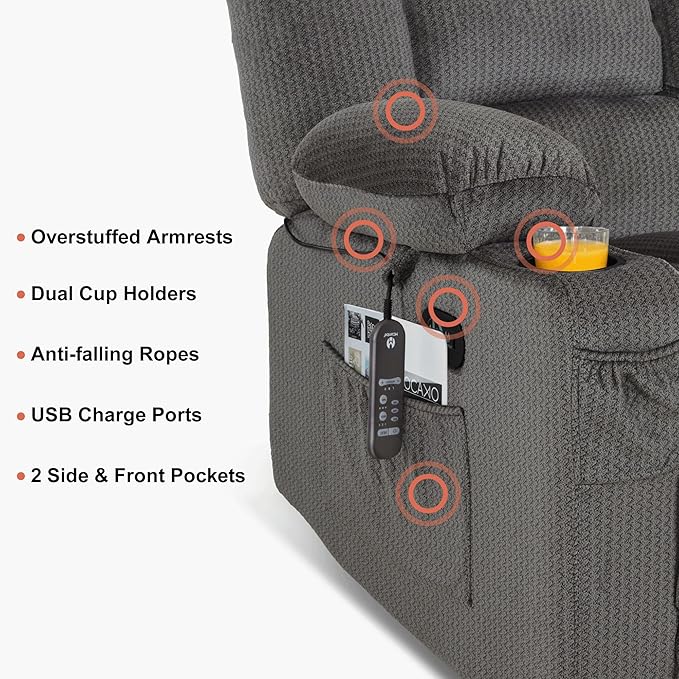 MCombo Zero Gravity Power Reclining Sofa