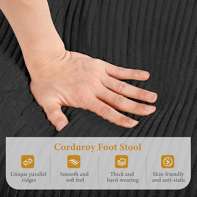 Vesgantti Large Ottoman for Modular Sofa, 29.5" Corduroy Ottoman
