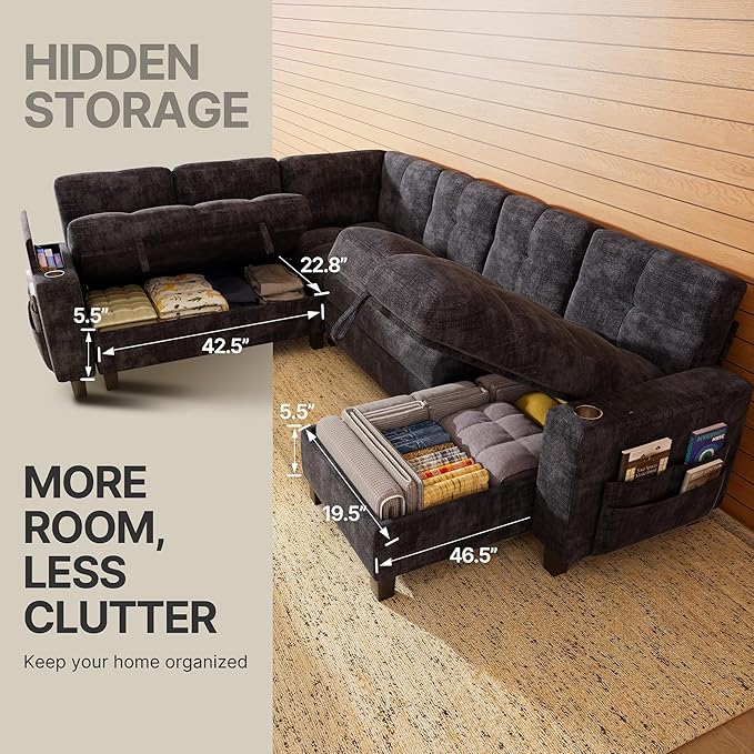 Marsail 110" Sectional Sleeper Sofa