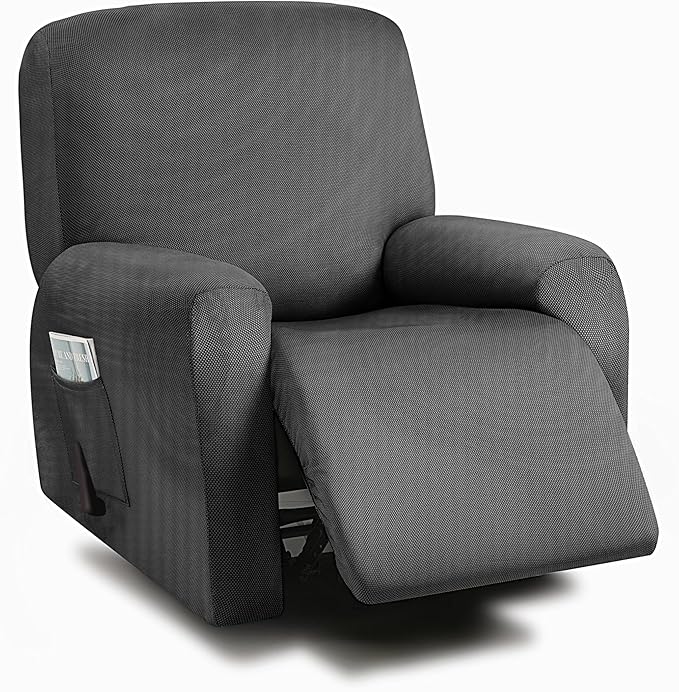 ULTICOR 4-Piece, 1 Seat Recliner Cover, Yarn Dyed Reclining Chair Covers