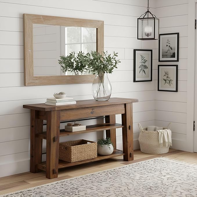 Durango 54-Inch Farmhouse-Industrial Style Wood Console Table
