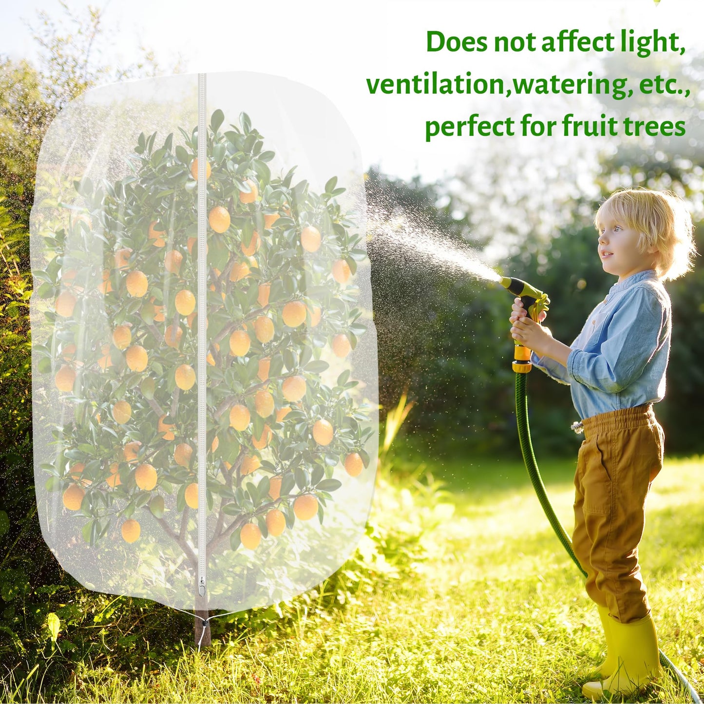 3pcs Fruit Tree Netting with Zipper and Drawstring,2.62 * 3.28 Ft Bird Garden Netting for Garden Protection,Cover for Blueberry Tomato Strawberry and Plants Protection from Insect Squirrels Birds