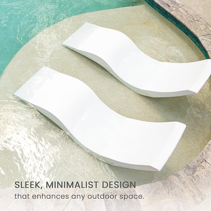 Aqua Outdoors - in-Pool Chaise Lounger - Inside Pool & Sun Shelf Lounge Chair -