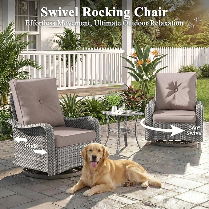 2-Seat Modern Patio Furniture Set