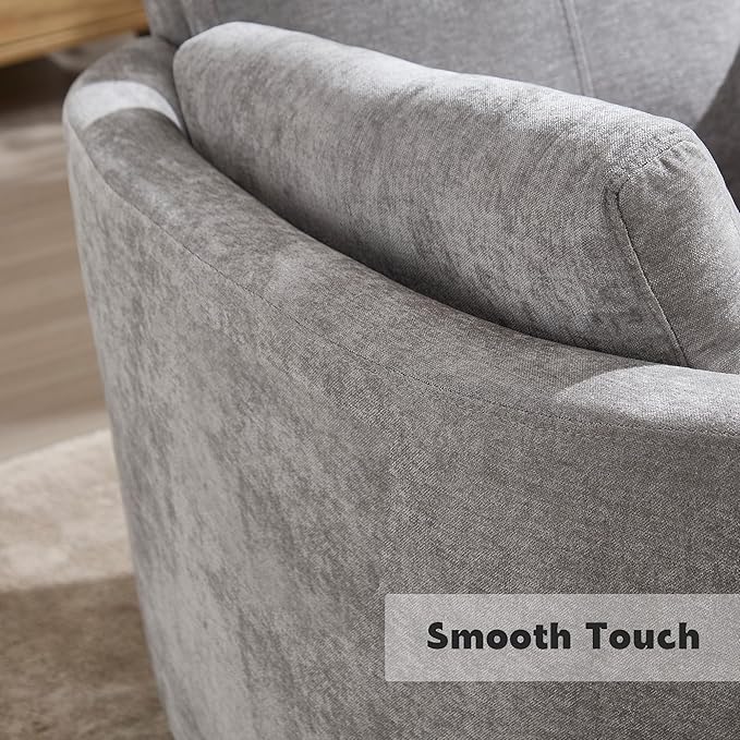 Manual Recliner 360°Swivel Glider Rocking Chair, Upholstered Nursery Adult