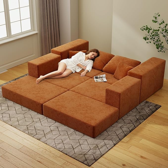 Cloud Modular Sectional Sofa, Comfy Boneless Couch