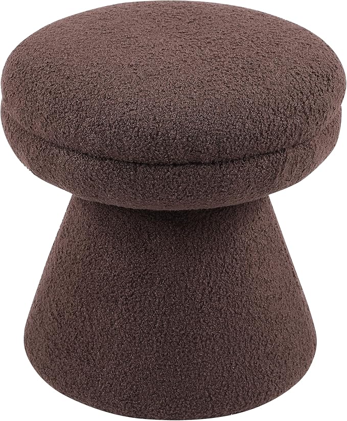 Furniture of America Rami Modern 18-inch Mushroom-Shape Upholstered Ottoman