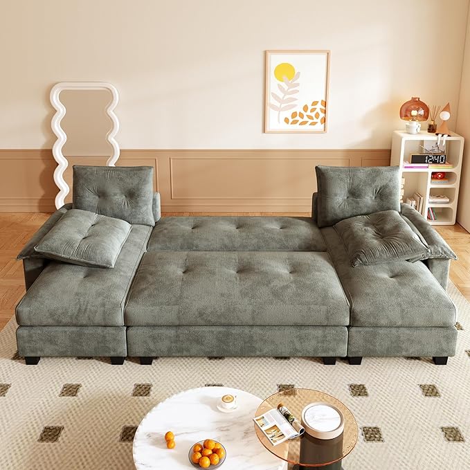 104.7" U-Shaped Sleeper Sofa