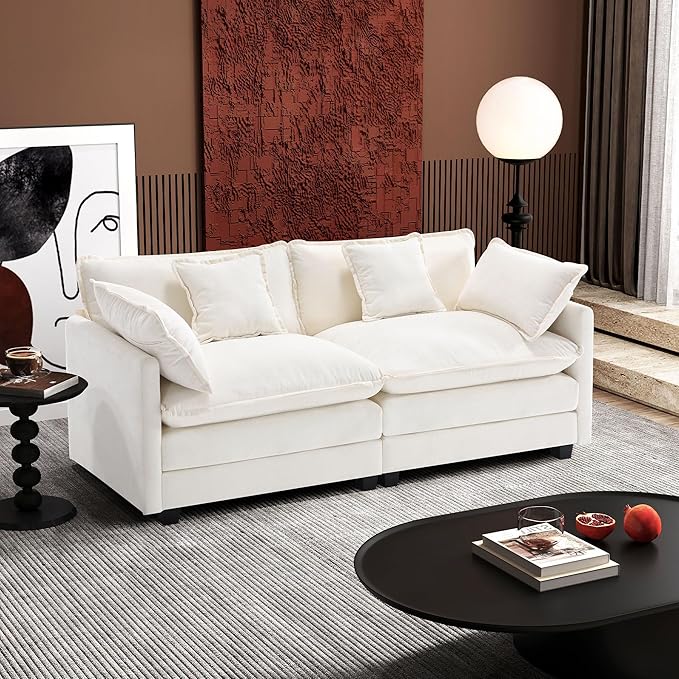 Ihanherry Cloud Sofa 77 Inch Loveseat, Modern Sectional Couch, 2-Seats Sofa