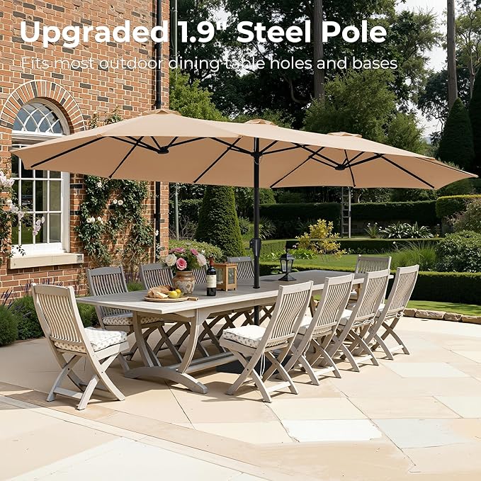 SUPERJARE 15FT Outdoor Patio Umbrella