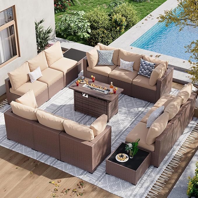 Aoxun 15 Piece Patio Furniture Set