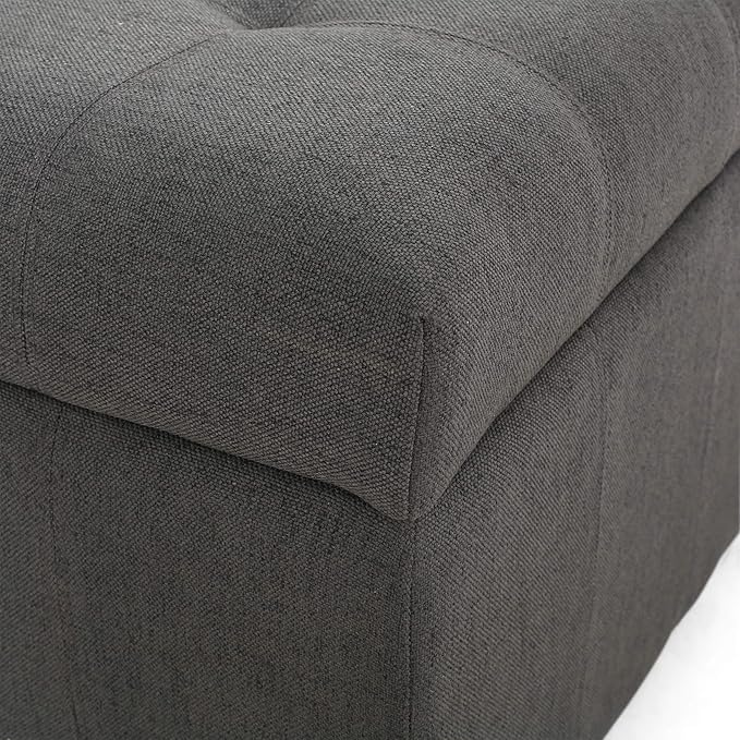 Christopher Knight Home Hedda Tufted Fabric Storage Ottoman