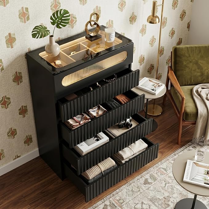 senlin Fluted 5 Drawer Dresser,