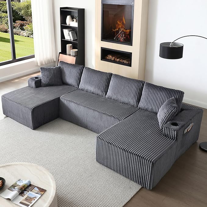 124" Oversized Sectional Couches
