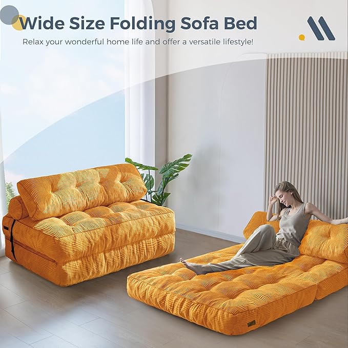 MAXYOYO Folding Sofa Bed, Convertible Sleeper Chair