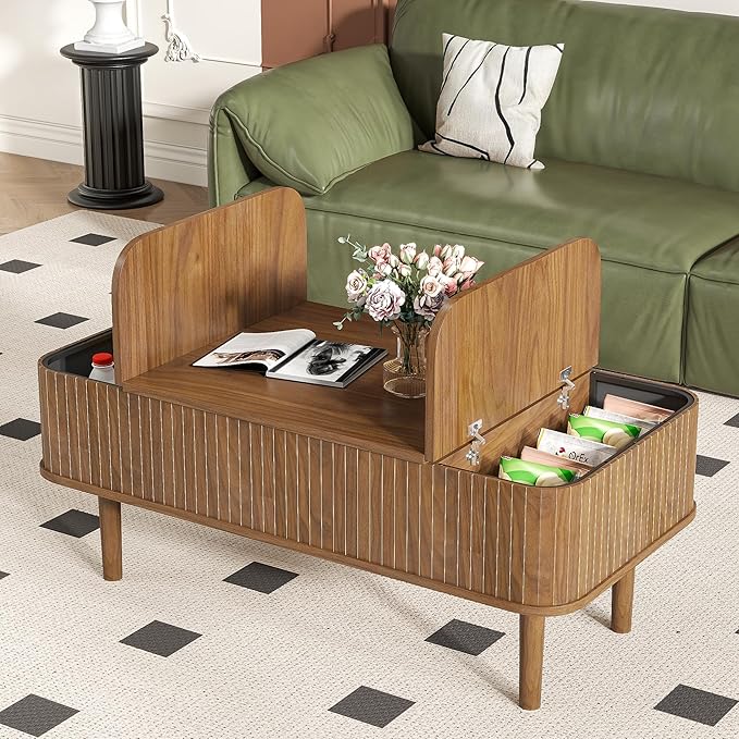 Fluted Lift Top Coffee Table