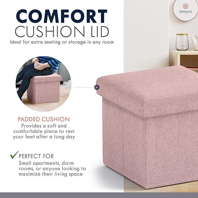 Ornavo Home Small Storage Ottoman,