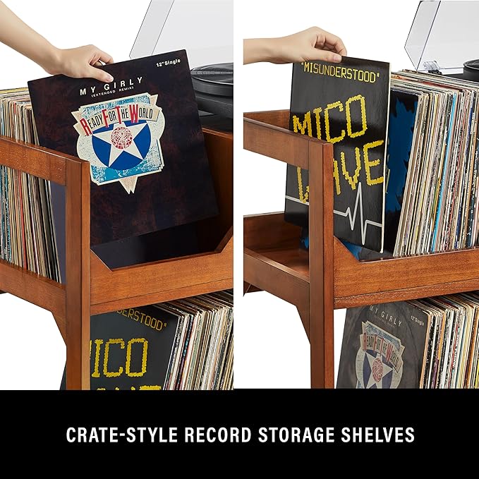 Crosley Furniture Asheville Mid-Century Modern Media Console Record Player Stand