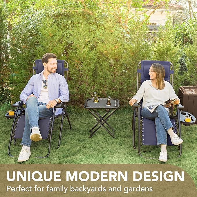 Devoko Patio Zero Gravity Chair Outdoor Folding Adjustable Reclining Chairs