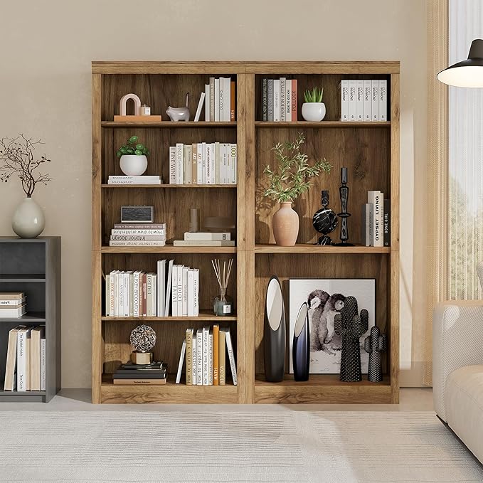 GarveeHome 71 in Tall Bookcase, Wooden Bookshelf