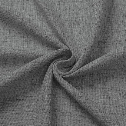 Tollpiz Short Linen Curtains Living Room Rod Pocket Semi Sheer Curtain Burlap Light Filtering Thick Linen Drapes for Bedroom, 54 x 54 inches Long, Dark Grey, Set of 2 Panels