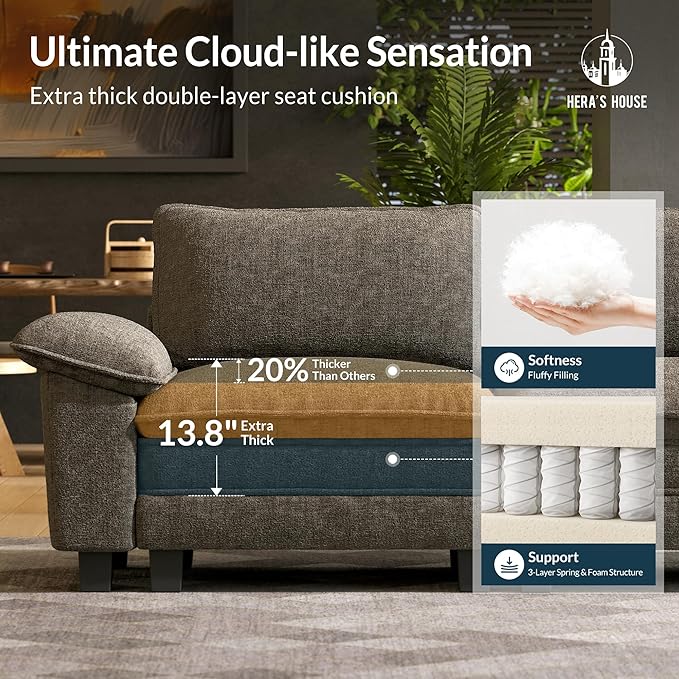 HERA'S HOUSE 158" Modular Sectional Sofa, Oversized U Shaped Couches