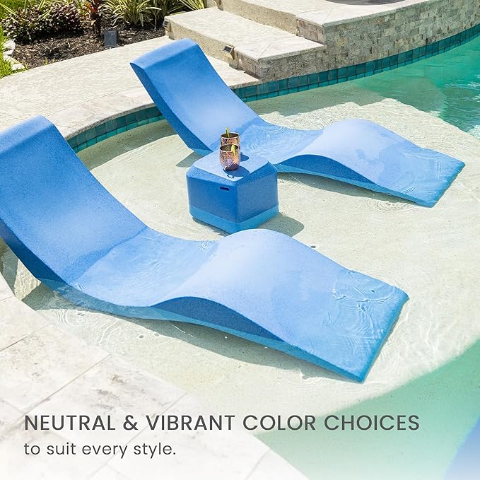 Aqua Outdoors - in-Pool Chaise Lounger - Inside Pool & Sun Shelf Lounge Chair -