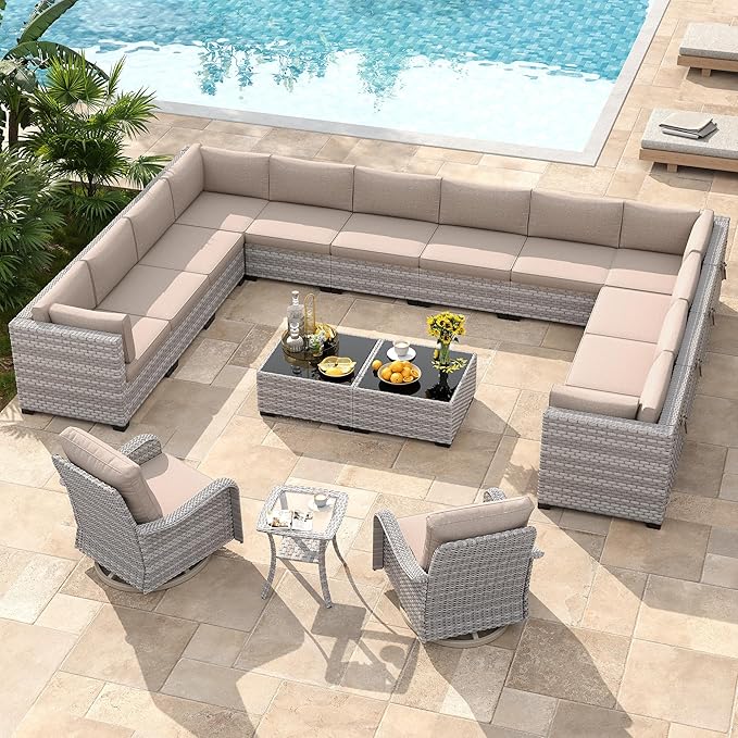 14-Seat Modern Patio Furniture Set