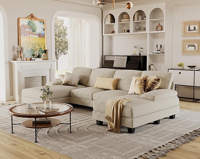 Furmax Sectional Couches for Living Room, U-Shaped Sofa Couch