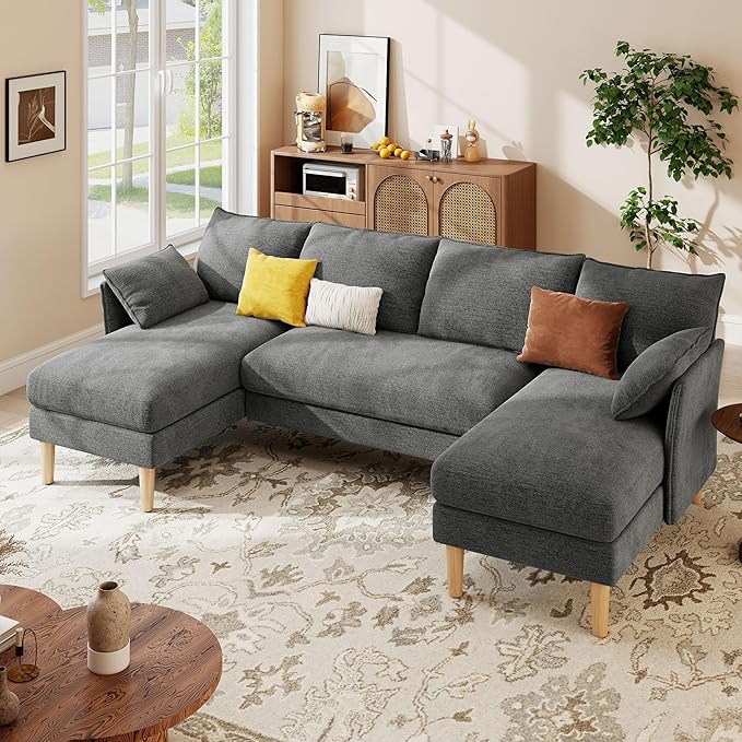 WorthFurni Sectional Couches for Living Room, U Shaped Modular Sectional Sofa