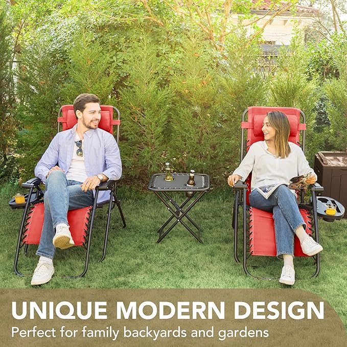 Devoko Patio Zero Gravity Chair Outdoor Folding Adjustable Reclining Chairs