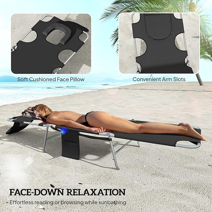 Outsunny Chaise Lounge Chair Outdoor Set of 2