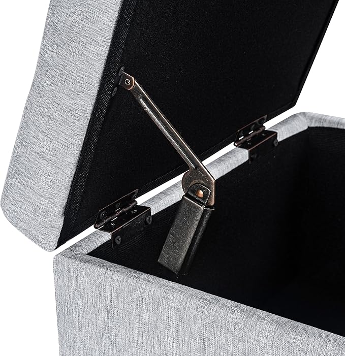 Adeco 18-inch Linen Storage Ottoman