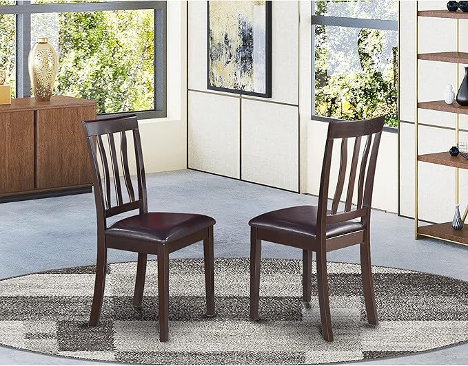 East West Furniture ANC-CAP-W Antique Dining Room Chairs