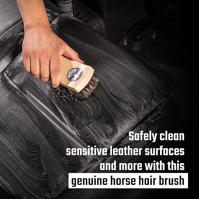 Chemical Guys Long Bristle Horse Hair Leather Cleaning Brush