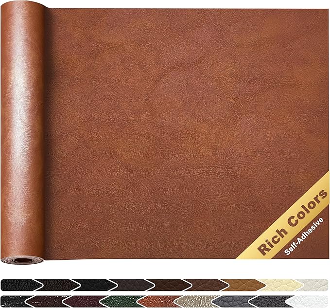 KING MOUNTAIN Leather Repair Patch, 16 x 60 Inches self Adhesive Leather Repair