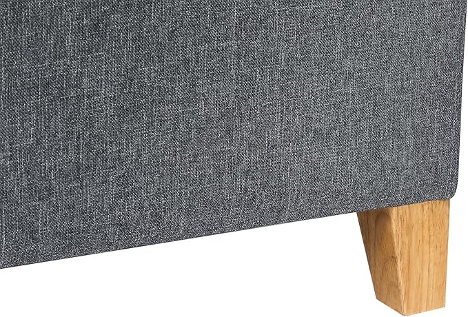 Adeco 17.5" Square Fabric Ottoman