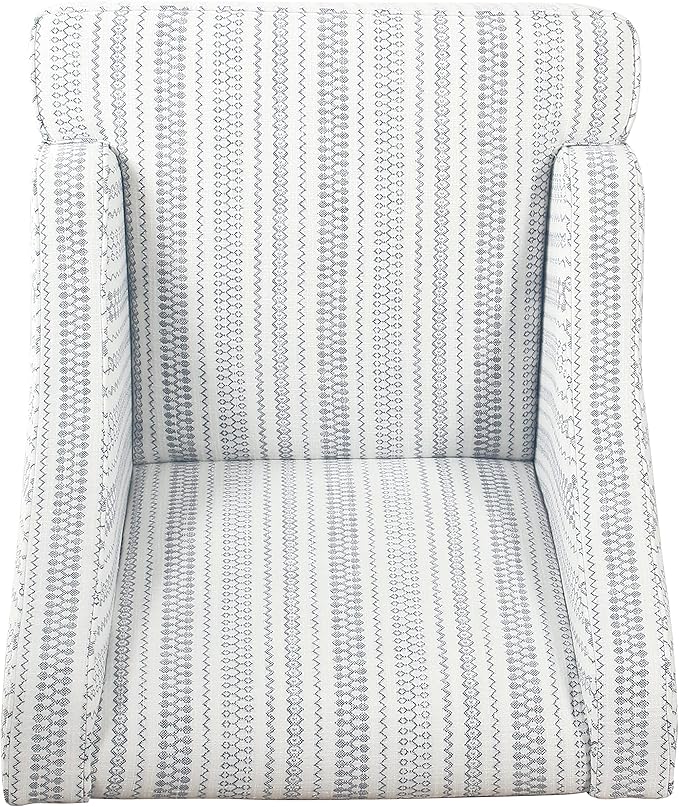 HomePop Swoop Arm Accent Chair, Ivory Stripe